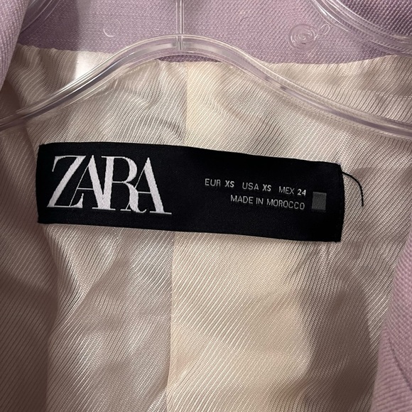 NWT ZARA Lilac Tailored Double-Breasted Blazer | XS - Picture 6 of 16